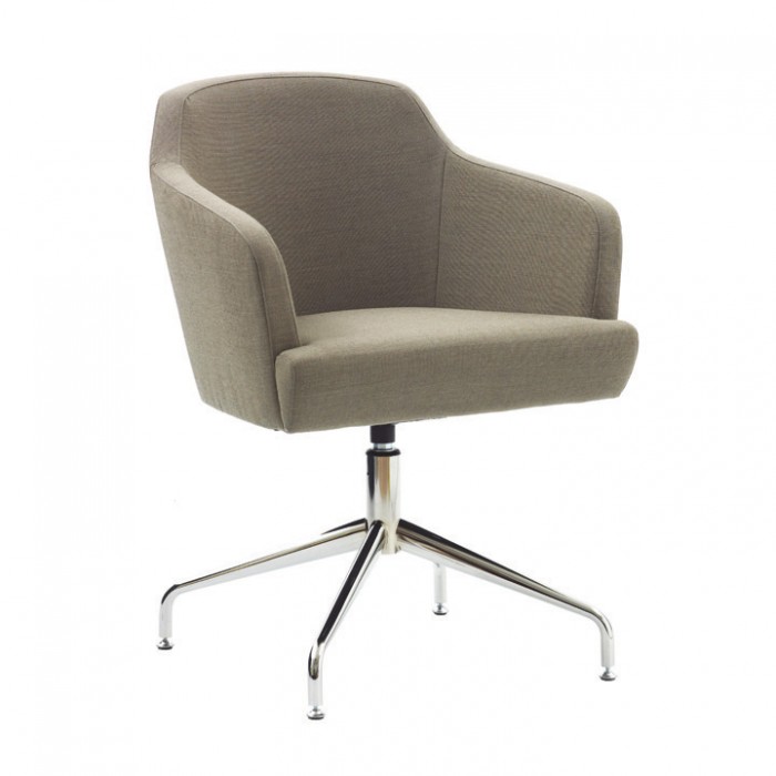 Lucia Desk Chair with Cruciform Base, Castors and Variable Seat Height