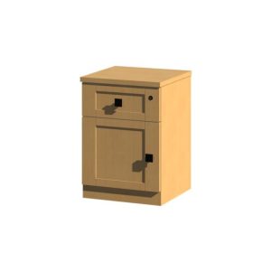 Hudson 1 Drawer 1 Door Bedside Cabinet