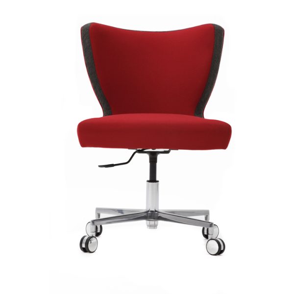 Jenny Upright Armless Desk Chair With Cruciform Base Castors And Variable Seat Height