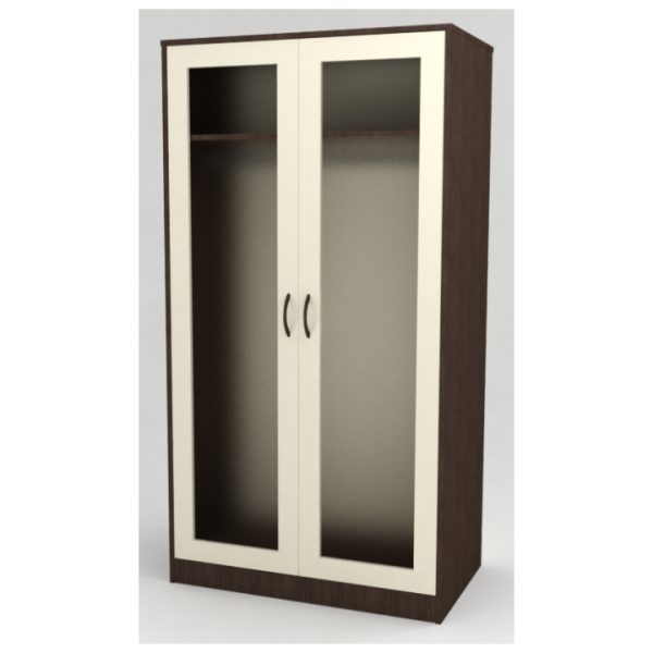 Caspia Double Wardrobe with Vision Panel